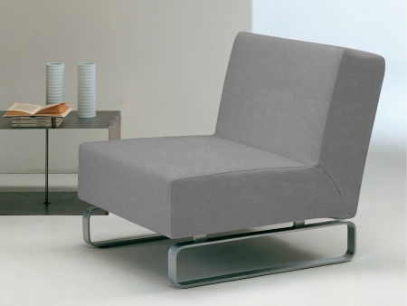 Чехол на кресло без подлокотников Бруклин светло-серый