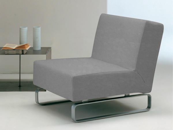 Чехол на кресло без подлокотников Бруклин светло-серый