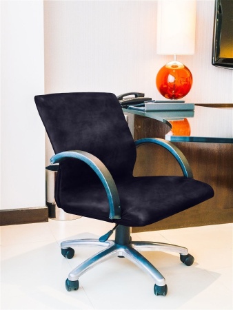 Чехол на компьютерное кресло Бруклин черный