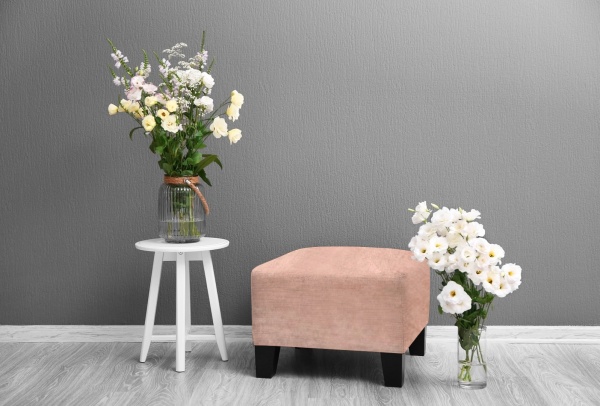 Чехол на квадратный пуф Бруклин бежевый