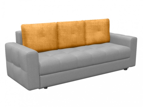 Набор из 3-х чехлов на подушки для дивана евро-книжки Бруклин желтый