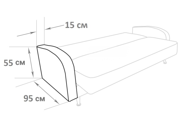 Чехлы на подлокотники Бруклин черный