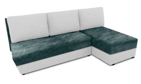 Чехол на угловой диван евро-книжку без подлокотников Бруклин темно-зеленый