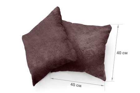 Набор из 2-х чехлов на подушки 40х40 Бруклин коричневый