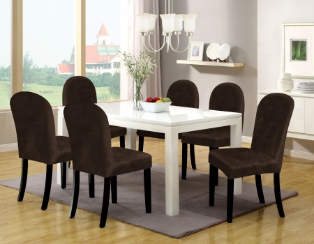 Набор из 6-ти чехлов на стулья с округлой спинкой Бруклин коричневый