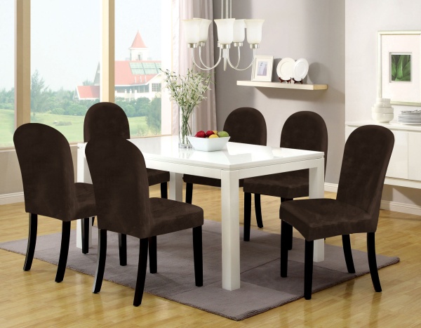 Набор из 6-ти чехлов на стулья с округлой спинкой Бруклин коричневый