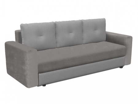 Чехол на диван евро-книжку с подлокотниками Бруклин светло-серый