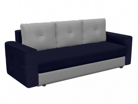 Чехол на диван евро-книжку с подлокотниками Бруклин темно-синий