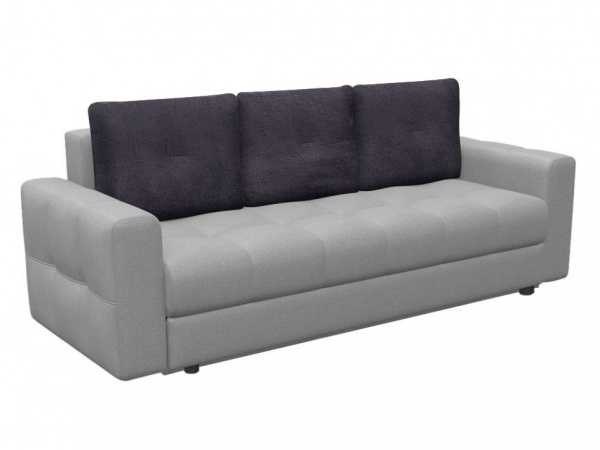 Набор из 3-х чехлов на подушки для дивана евро-книжки Бруклин темно-серый