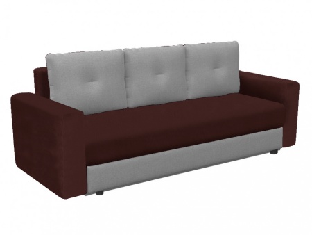 Чехол на диван евро-книжку с подлокотниками Бруклин коричневый