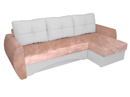 Чехол на угловой диван евро-книжку с подлокотниками Бруклин бежевый