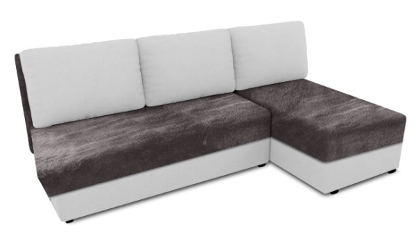 Чехол на угловой диван евро-книжку без подлокотников Бруклин кофе с молоком