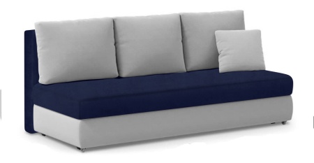 Чехол на диван евро-книжку без подлокотников Бруклин темно-синий