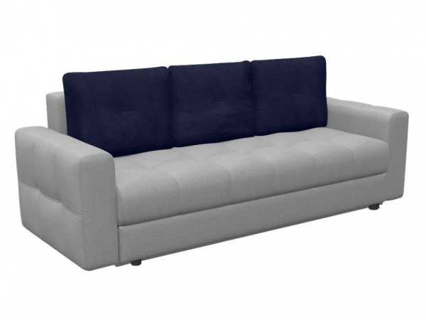 Набор из 3-х чехлов на подушки для дивана евро-книжки Бруклин темно-синий