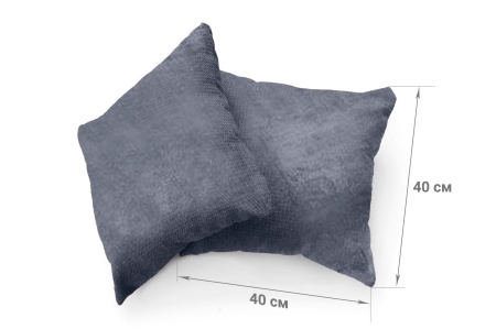 Набор из 2-х чехлов на подушки 40х40 Бруклин графит