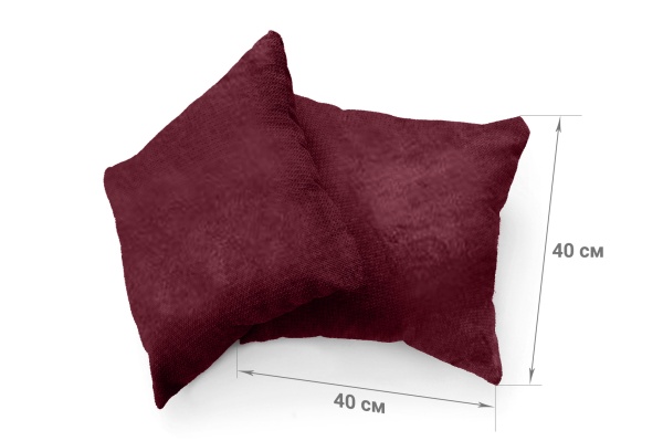Набор из 2-х чехлов на подушки 40х40 Бруклин бордо