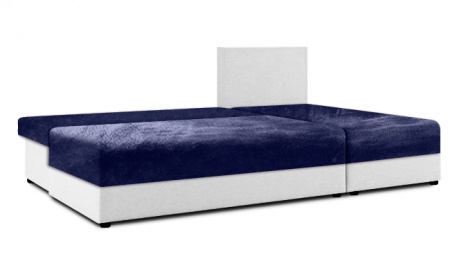 Чехол на угловой диван евро-книжку без подлокотников Бруклин темно-синий