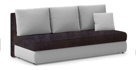 Чехол на диван евро-книжку без подлокотников Бруклин коричневый