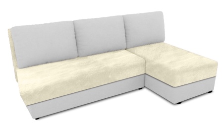 Чехол на угловой диван евро-книжку без подлокотников Бруклин молочно-бежевый