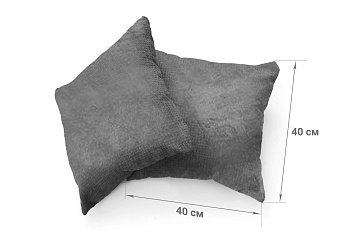 Набор из 2-х чехлов на подушки 40х40 Бруклин серый