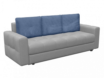 Набор из 3-х чехлов на подушки для дивана евро-книжки Бруклин серо-синий