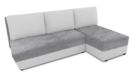 Чехол на угловой диван евро-книжку без подлокотников Бруклин светло-серый