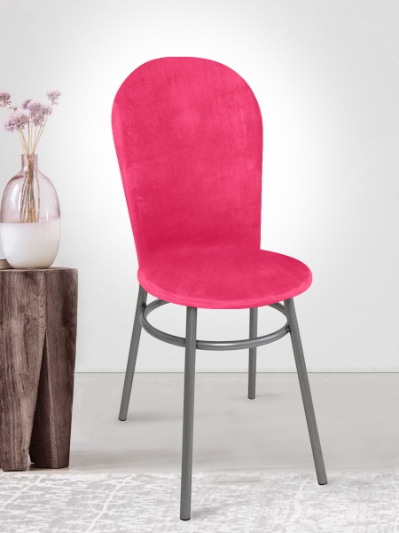 Чехол на венский стул Бруклин с круглым сиденьем коралл