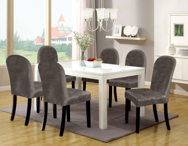 Набор из 6-ти чехлов на стулья с округлой спинкой Бруклин кофе с молоком