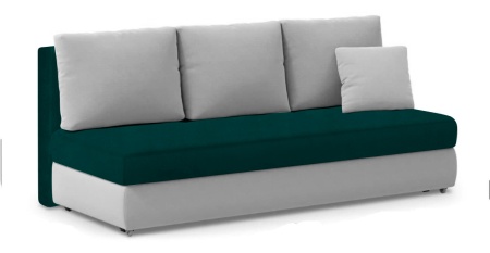 Чехол на диван евро-книжку без подлокотников Бруклин темно-зеленый