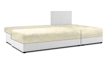 Чехол на угловой диван евро-книжку без подлокотников Бруклин молочно-бежевый