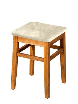 Чехол на квадратный табурет Бруклин молочно-бежевый