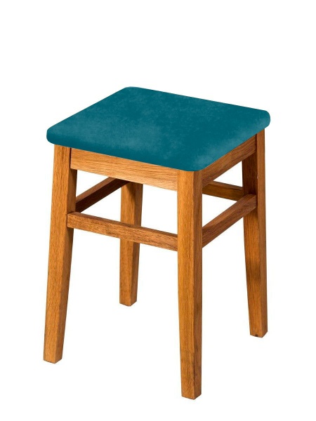 Чехол на квадратный табурет Бруклин аквамарин