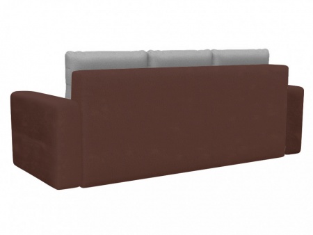Чехол на диван евро-книжку с подлокотниками Бруклин коричневый