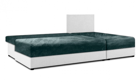 Чехол на угловой диван евро-книжку без подлокотников Бруклин темно-зеленый