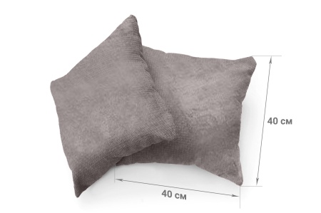 Набор из 2-х чехлов на подушки 40х40 Бруклин кофе с молоком