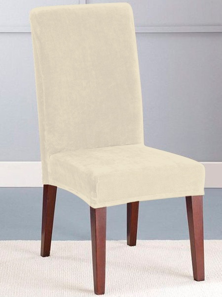 Чехол на стул Бруклин молочно-бежевый