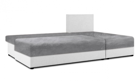 Чехол на угловой диван евро-книжку без подлокотников Бруклин светло-серый