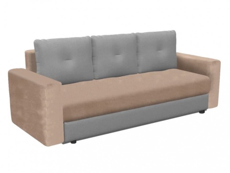 Чехол на диван евро-книжку с подлокотниками Бруклин бежевый