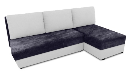 Чехол на угловой диван евро-книжку без подлокотников Бруклин темно-серый