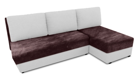 Чехол на угловой диван евро-книжку без подлокотников Бруклин коричневый