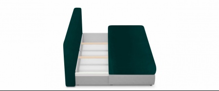 Чехол на диван евро-книжку без подлокотников Бруклин темно-зеленый