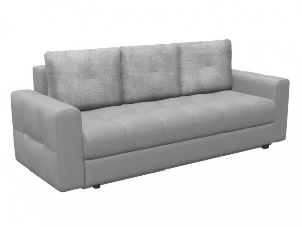 Набор из 3-х чехлов на подушки для дивана евро-книжки Бруклин светло-серый