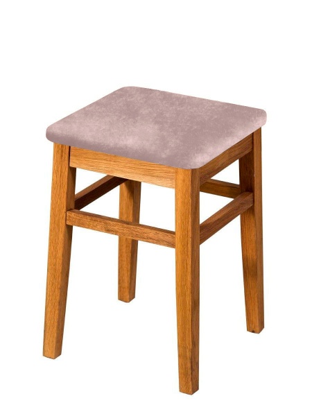 Чехол на квадратный табурет Бруклин серо-бежевый