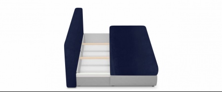 Чехол на диван евро-книжку без подлокотников Бруклин темно-синий