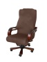 Чехол на компьютерное кресло руководителя Бруклин темно-бежевый