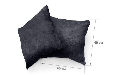 Набор из 2-х чехлов на подушки 40х40 Бруклин темно-серый