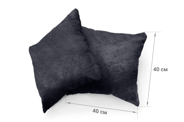 Набор из 2-х чехлов на подушки 40х40 Бруклин темно-серый