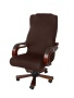 Чехол на компьютерное кресло руководителя Бруклин коричневый
