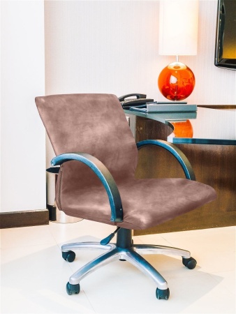 Чехол на компьютерное кресло Бруклин темно-бежевый