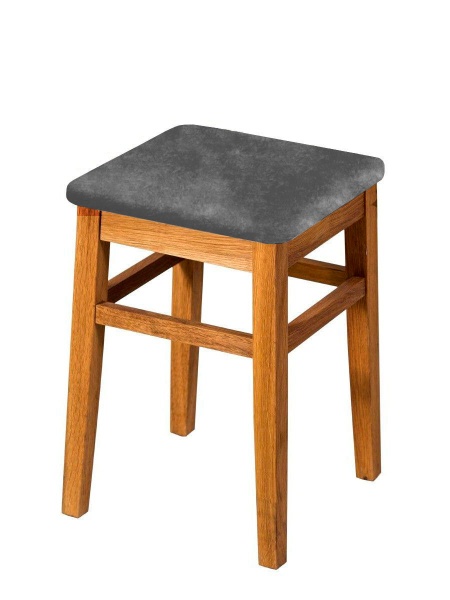 Чехол на квадратный табурет Бруклин серый